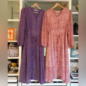 Floral Purple and Red Dresses